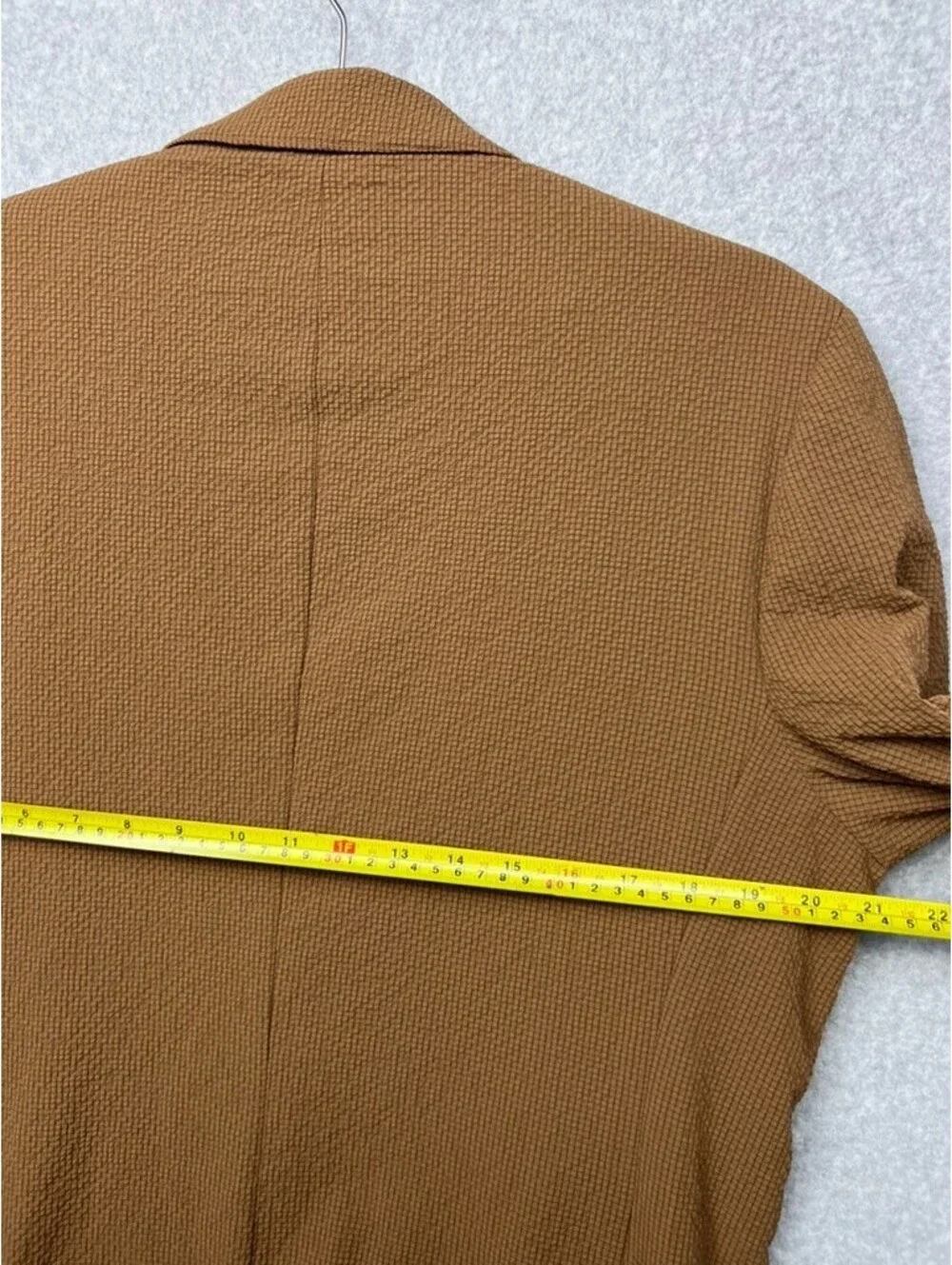 Alfani Blazer Mens M Brown Waffle Knit Seersucker Sport Coat Quiet Luxury Casual